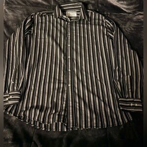 Avirex Y2K Black and grey Striped Men's Shirt